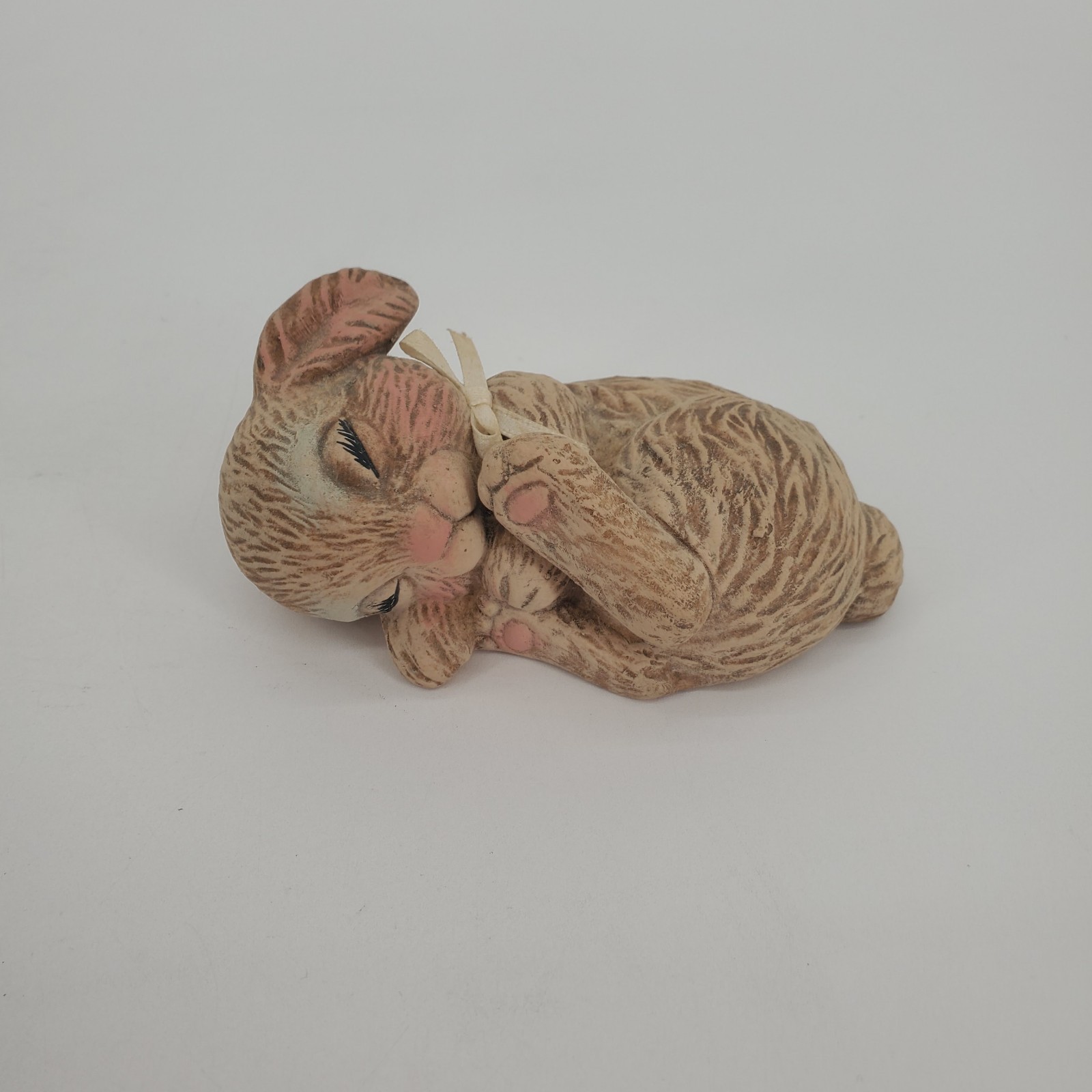 Vintage Ceramic Sleeping Baby Bunny Figurine 4\