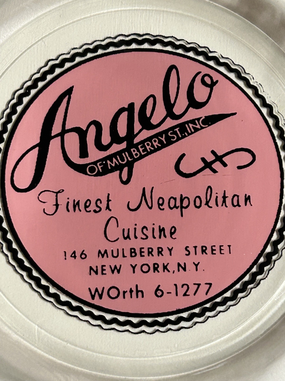 Vintage Angelo of Mulberry Street NYC Advertising Glass Ashtray – Little Italy 