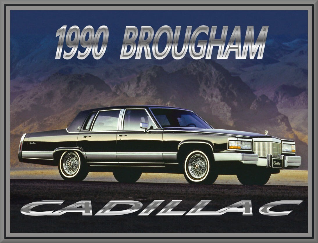 1990 Cadillac Brougham Black, Toolbox - Refrigerator Magnet, 42 MIL