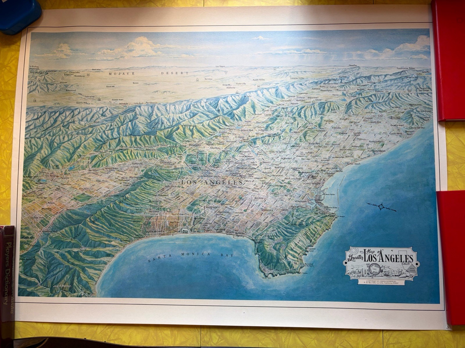 Jack Moffett Map of Greater Los Angeles 1970