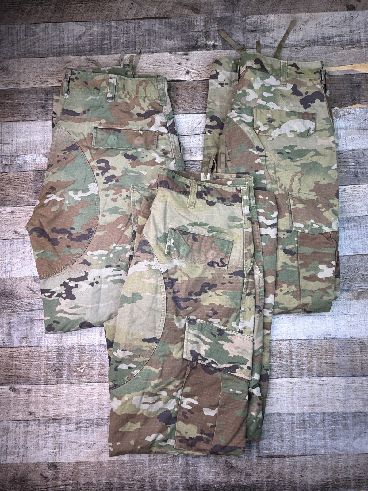 Lot of 3 Army Pants Trousers OCP Multicam Camo Medium Long Cargo Ripstop 34x33