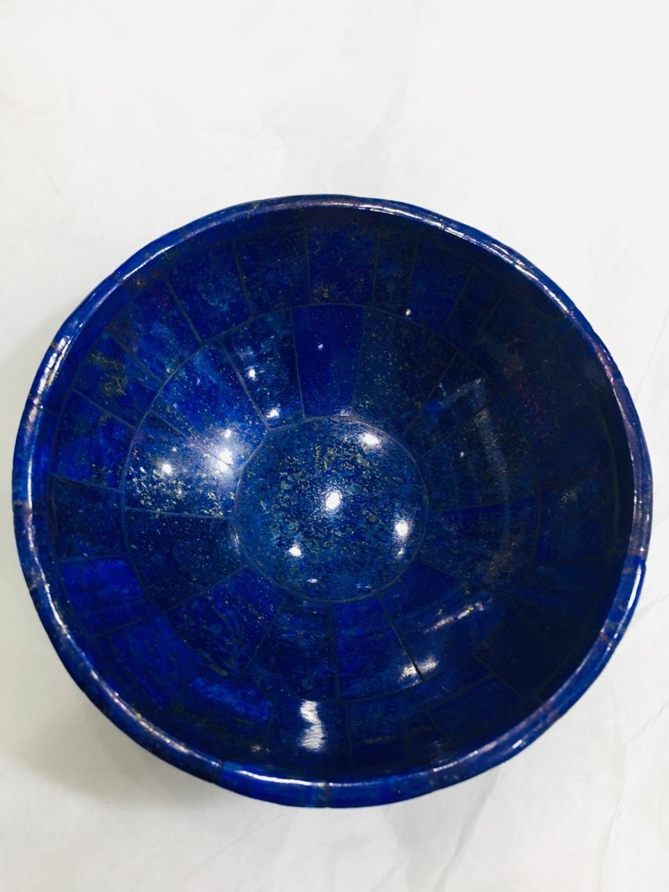 Handmade Beautiful Lapis Lazuli Bowl 5inch Royal Blue  Natural Stone A+++