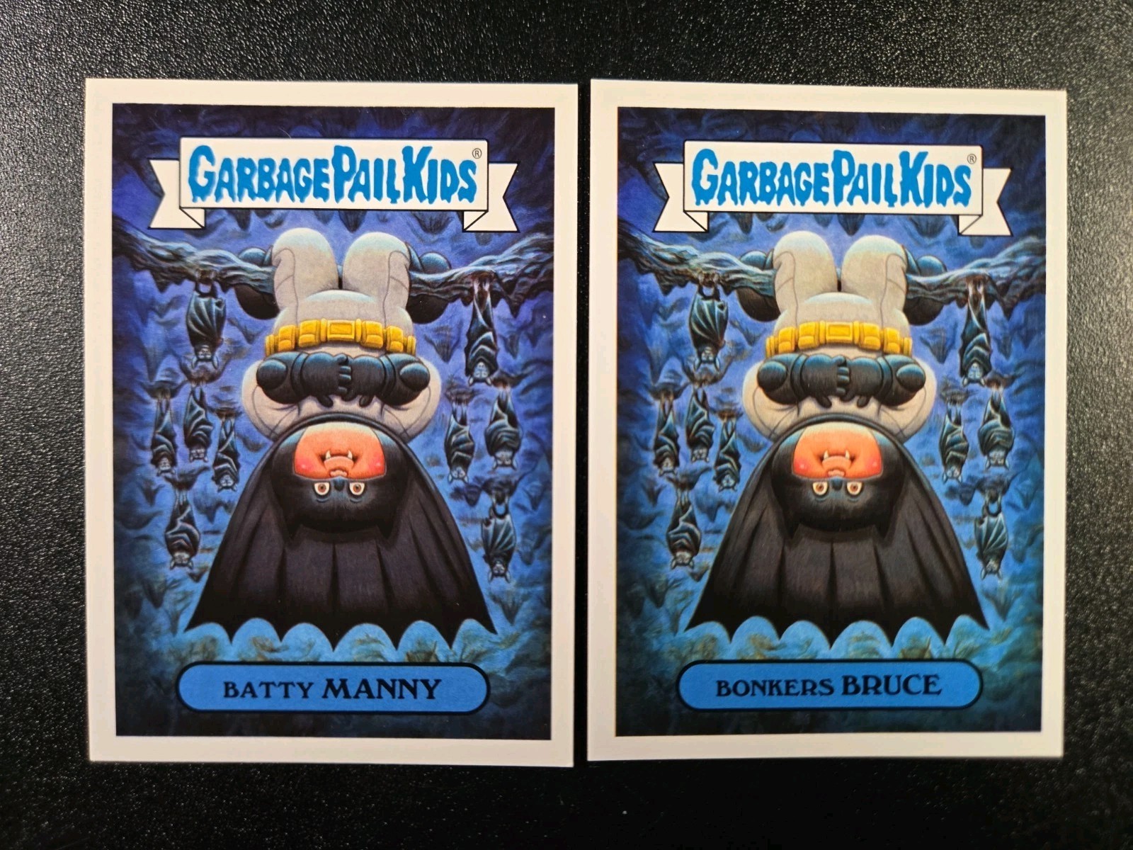 Batman 1989 Tim Burton Michael Keaton 2018 Garbage Pail Kids 2 Card Dark Knight