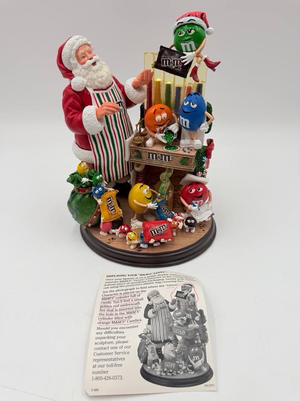 M&M’s Christmas Santa Candy Factory Display Figurine Resin Holiday Collectible
