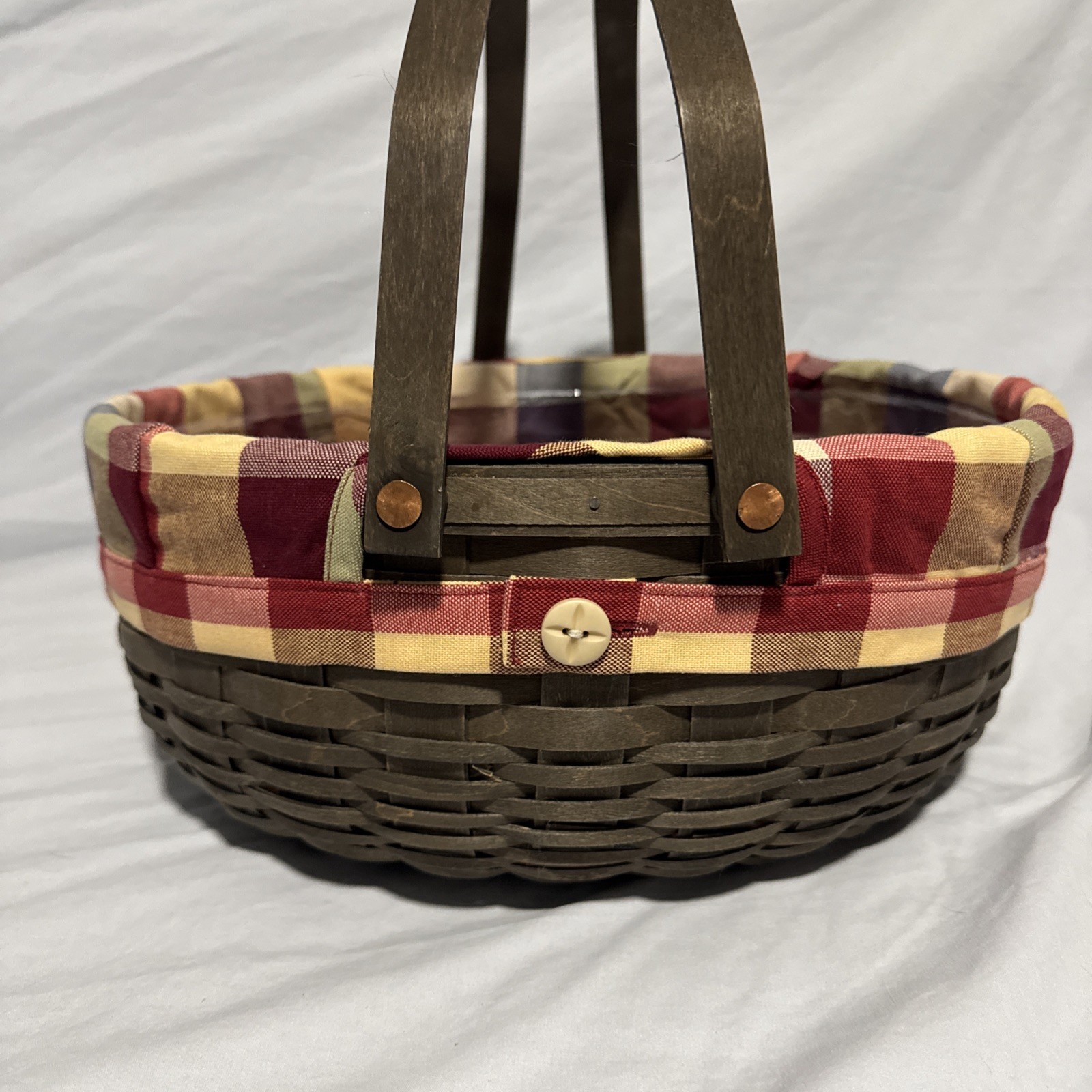 NEW Longaberger Autumn Woods Social Gathering Basket w/ Protector & Liner