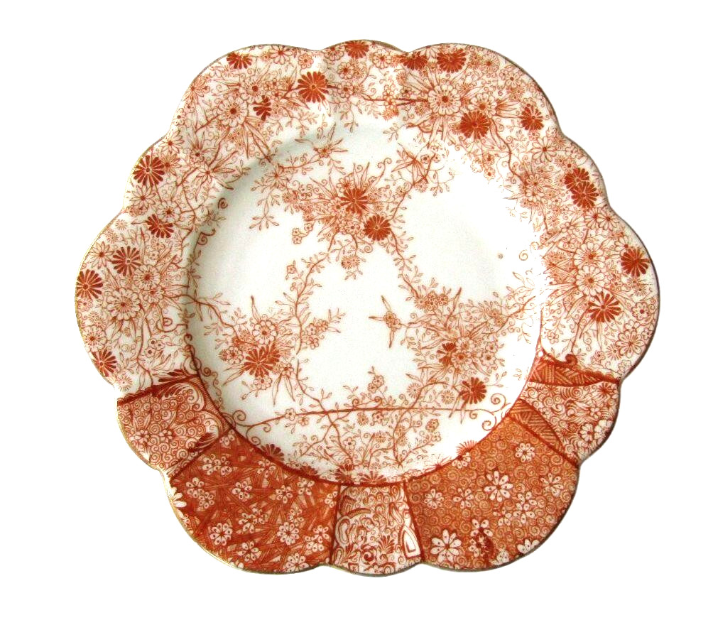 Antique Wileman Foley Pre-Shelley Daisy Shape Jungle Print 7.25\
