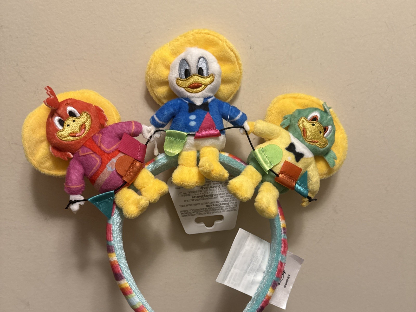 2026 Disney EPCOT Mexico Three Caballeros Plush Ears Headband NEW Ships Now