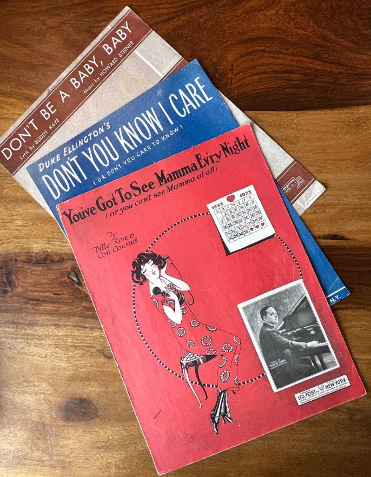 Vintage Sheet Music Lot Duke Ellington Mills Brothers See Mamma 1923 1940s