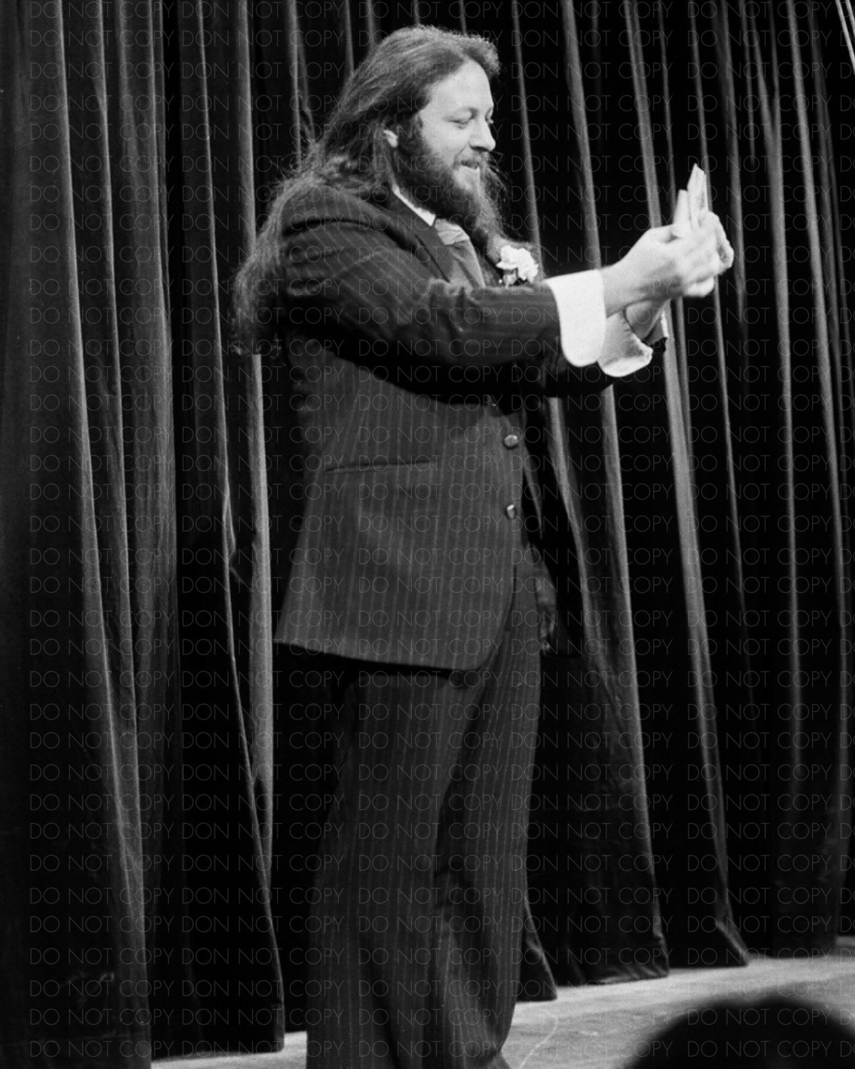 YOUNG, LONG-HAIRED RICKY JAY  8 X 10 PHOTO  / Archival Magician Photo Reprint