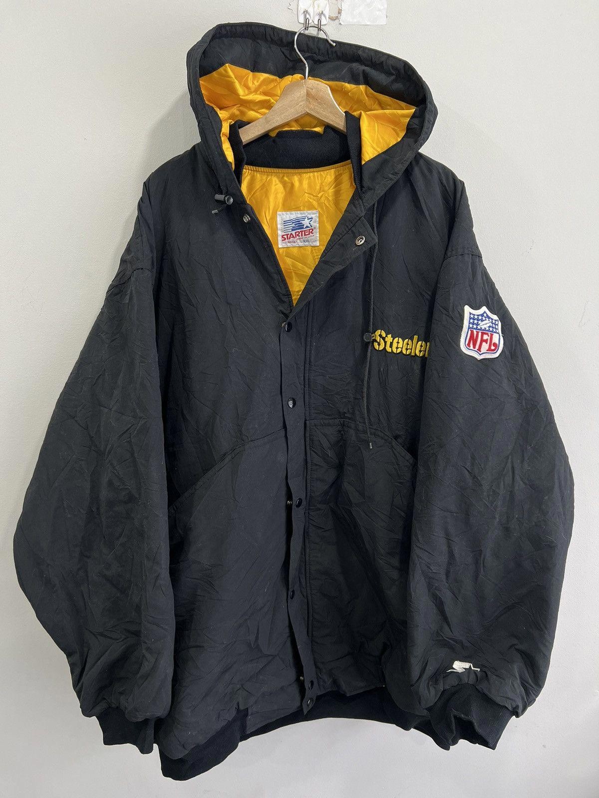 Vintage Starter Pittsburgh Steelers Hooded Jacket nfl xxl Vintage Starter Pittsburgh Steelers Hooded Jacket nfl xxl