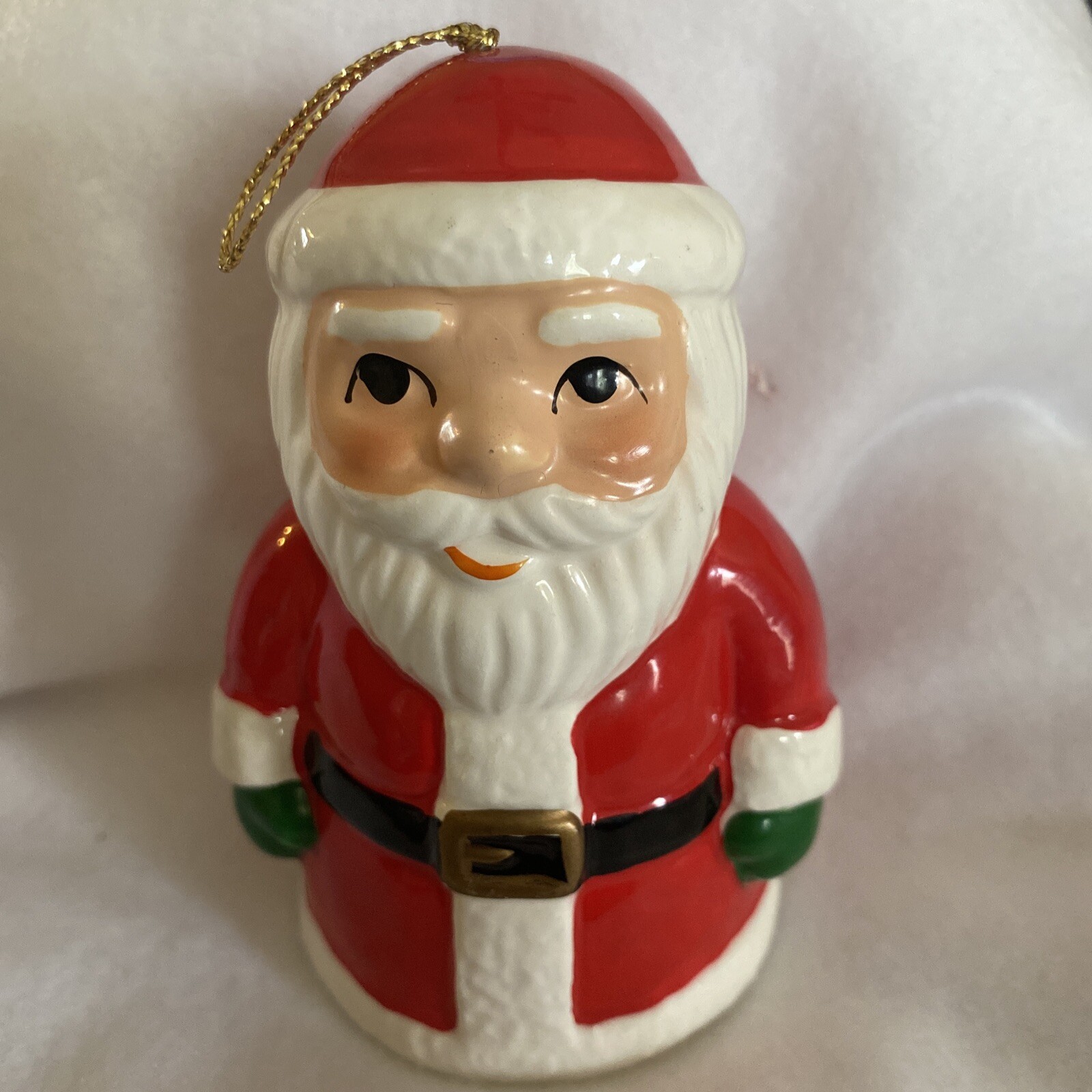 Santa Porcelain Bell Ornament Christmas Santa Porcelain Bell Ornament Christmas
