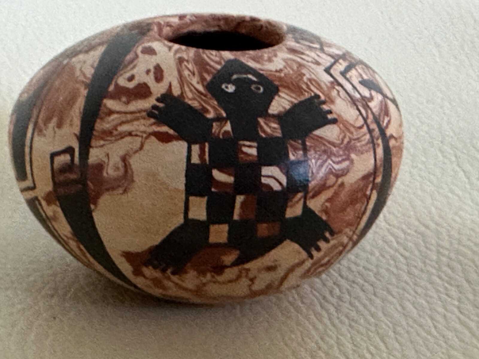 LOURDES LOPEZ VINTAGE Handmade Mata Ortiz Mexican Pottery TURTLE 2.5\ LOURDES LOPEZ VINTAGE Handmade Mata Ortiz Mexican Pottery TURTLE 2.5\