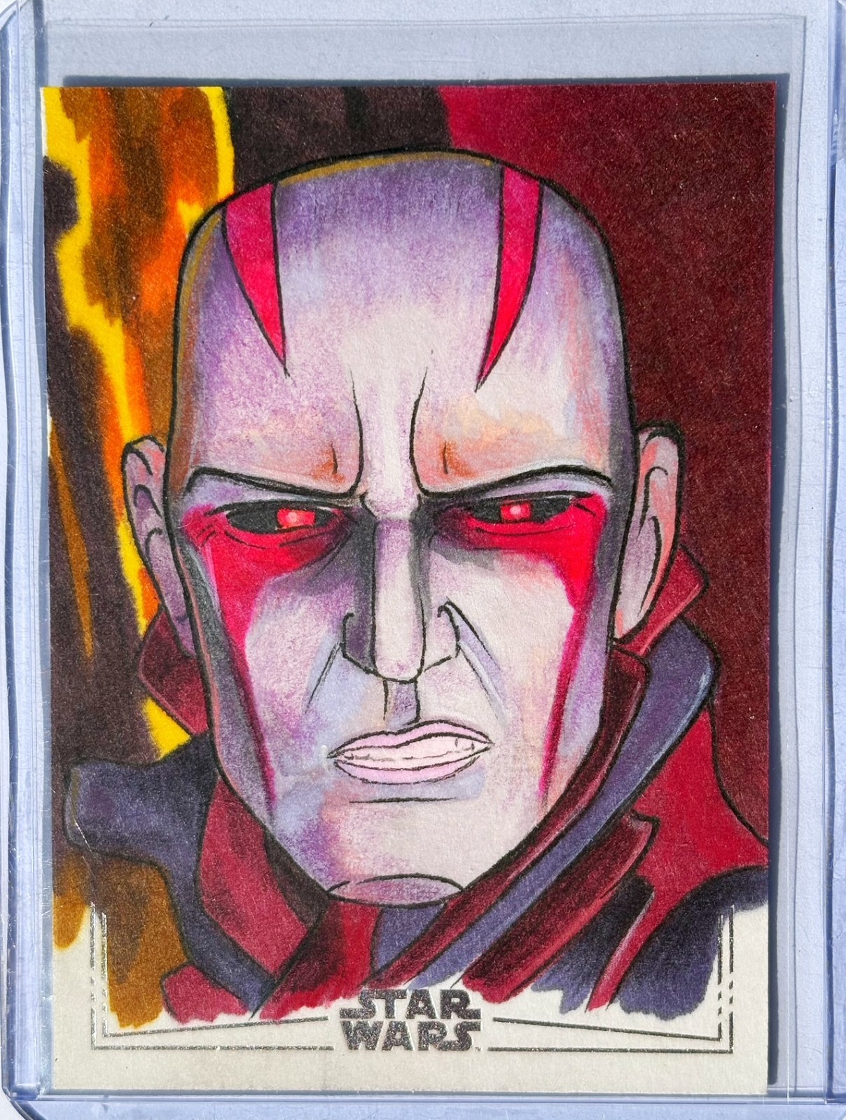 2026 Topps Chrome Star Wars Galaxy Feral 1/1 Sketch by Alex McCormick