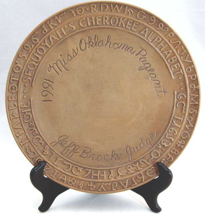 Frankoma Pottery Vintage 1991 Miss America Miss Oklahoma Pageant Custom Plate
