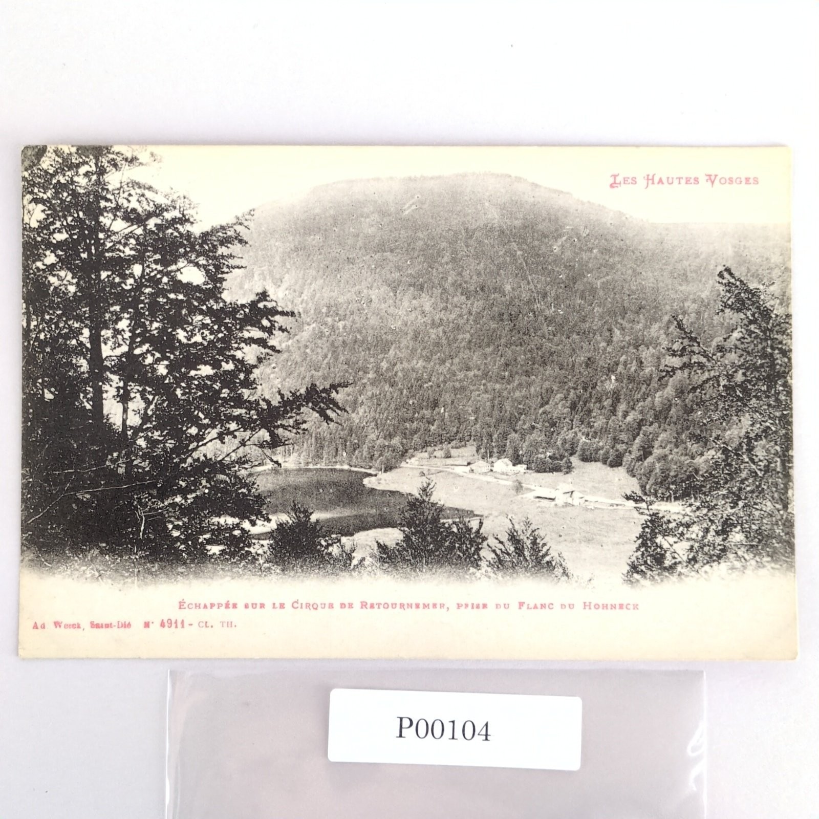 Vintage 1930s Les Hautes High Vosges Mountains Lake France B&W Aerial Photograph