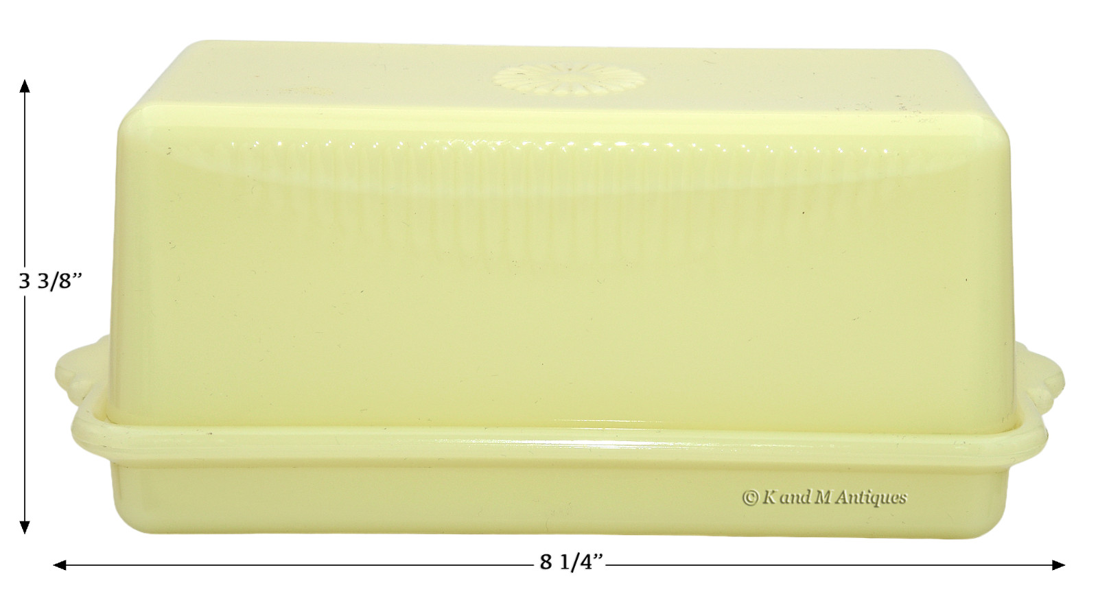McKee Seville Yellow Scarce No. 11 - 1 1/2 Pound Large Rectangular Butter Dish