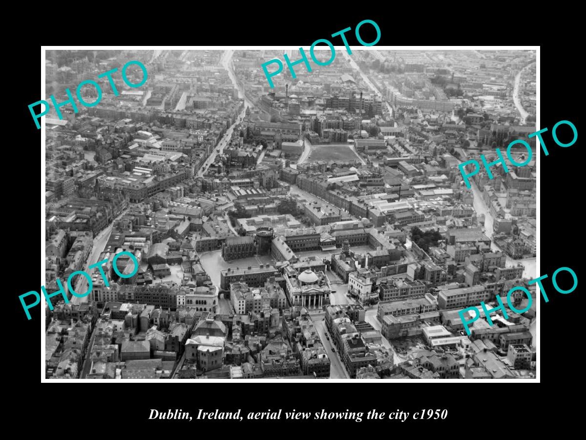 Dublin Ireland Aerial View Of The City c1950 Old Large Historic Photo