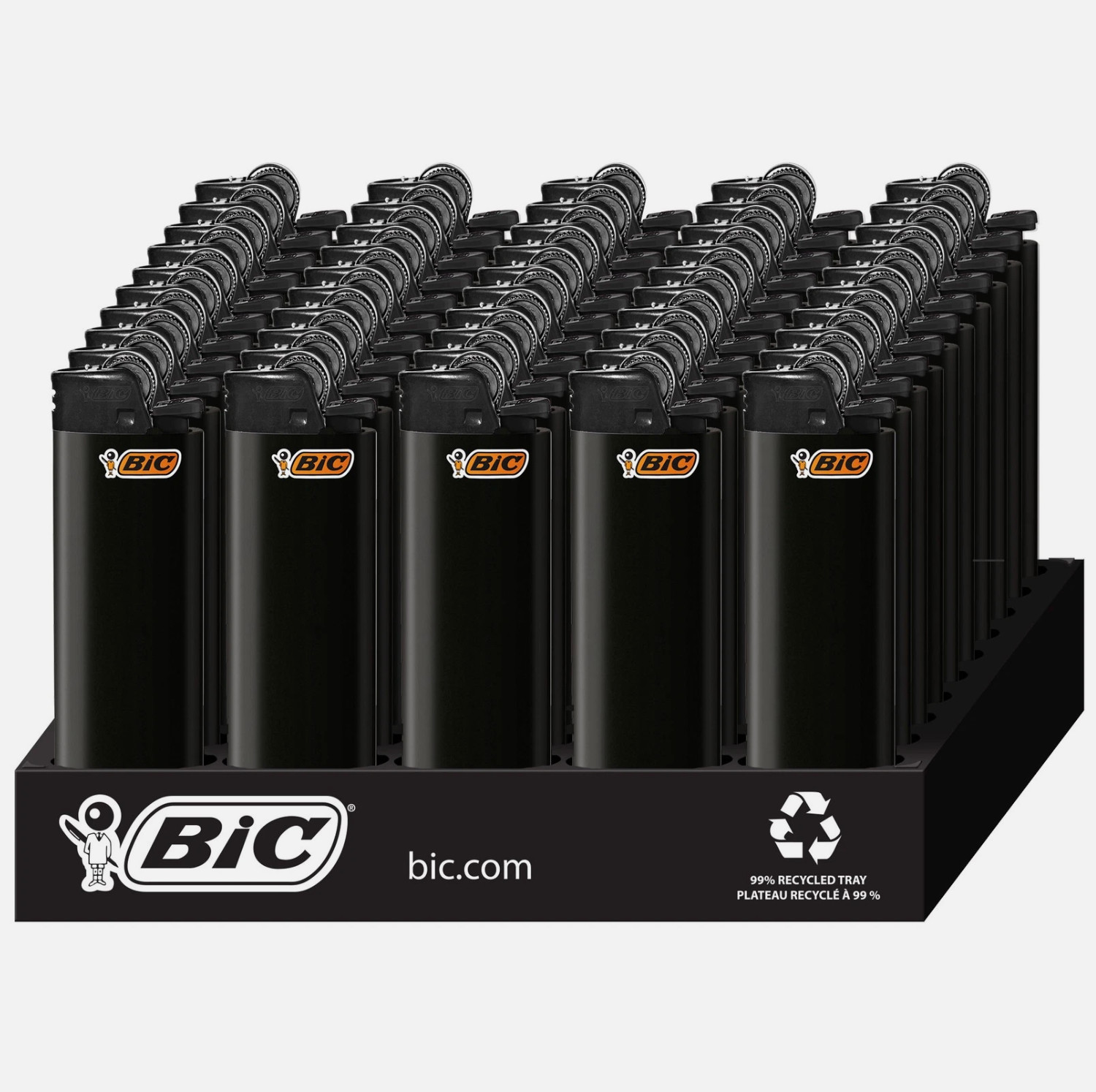 BIC Classic Maxi Pocket Lighters, Black, 50-Count Tray of Lighters. BIC Classic Maxi Pocket Lighters, Black, 50-Count Tray of Lighters.
