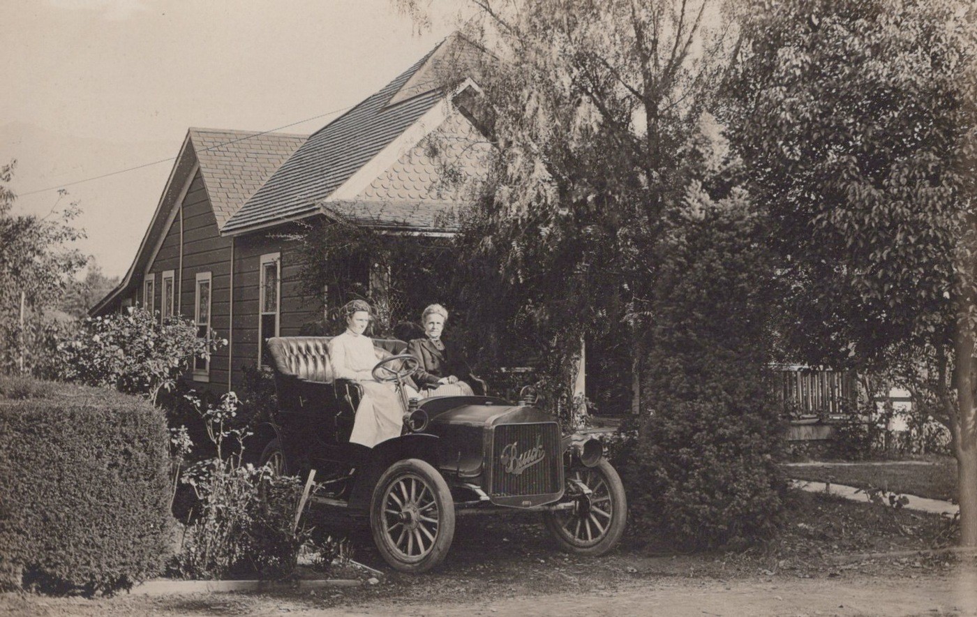 1909 Buick Touring Car Women at Wheel Antique Auto 1909 - RPPC Photo Postcard