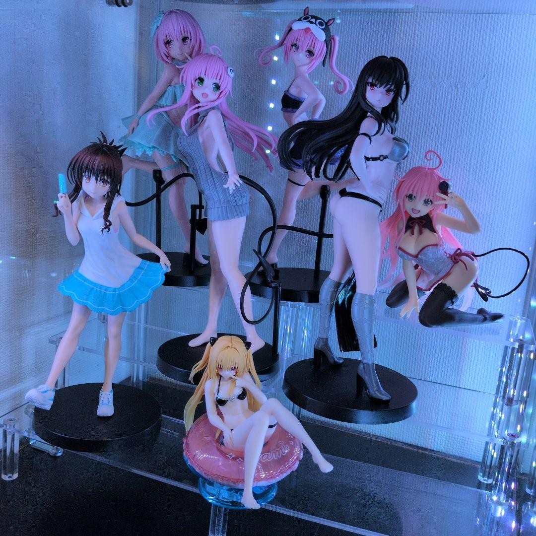 ToLOVEru Figure Set 7 Pieces Swimsuit Collectible Anime Authentic Japan