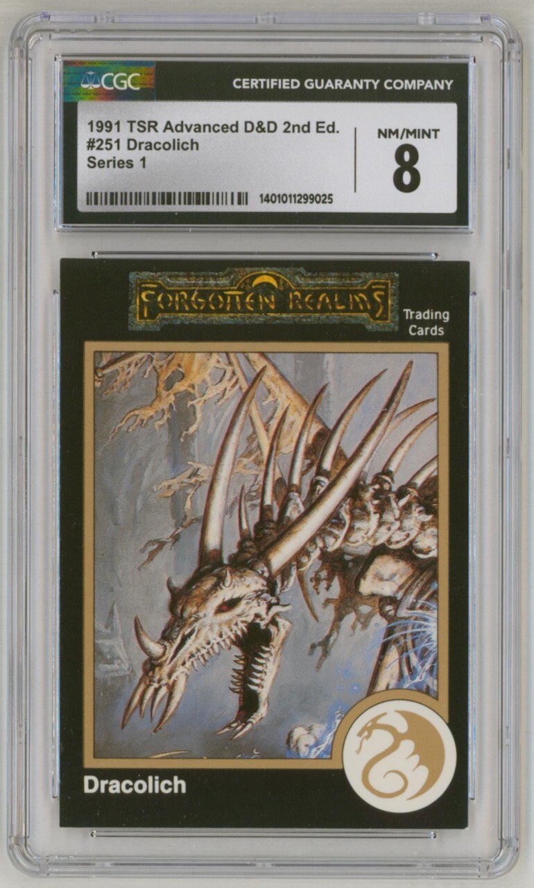 RARE 2 CGC 8 Gold Border 1991 AD&D TSR RPG Card #251 Clyde Caldwell Fantasy Art