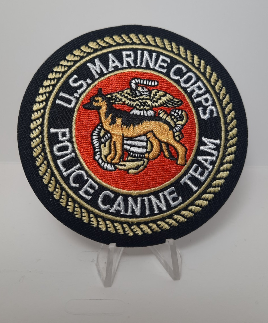 U.S. Marine Corps Police Canine Team Patch 3.2 inch