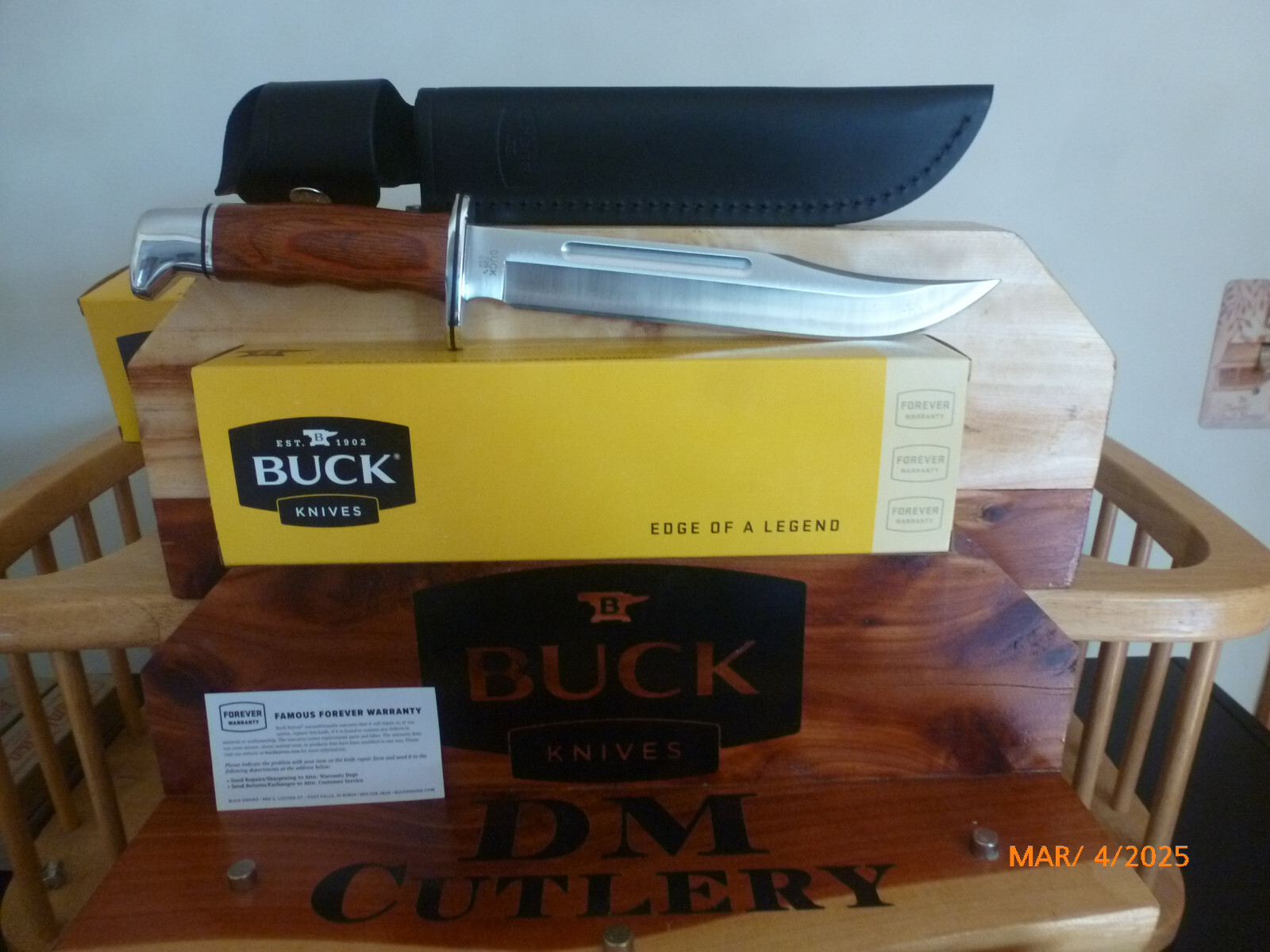 Buck 120CCS General Heritage Series Fixed Blade Knife, Leather Sheath  USA NIB