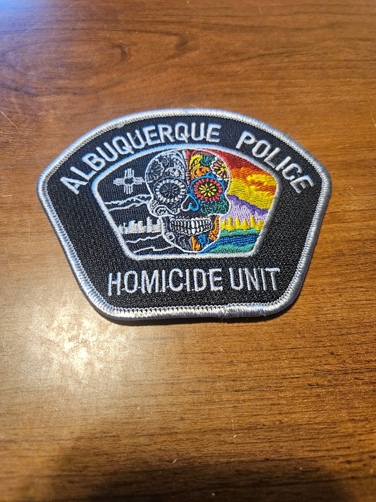 ALBUQUERQUE NEW MEXICO HOMICIDE UNIT POLICE PATCH SHOULDER SIZE (Black w/ grey) ALBUQUERQUE NEW MEXICO HOMICIDE UNIT POLICE PATCH SHOULDER SIZE (Black w/ grey)