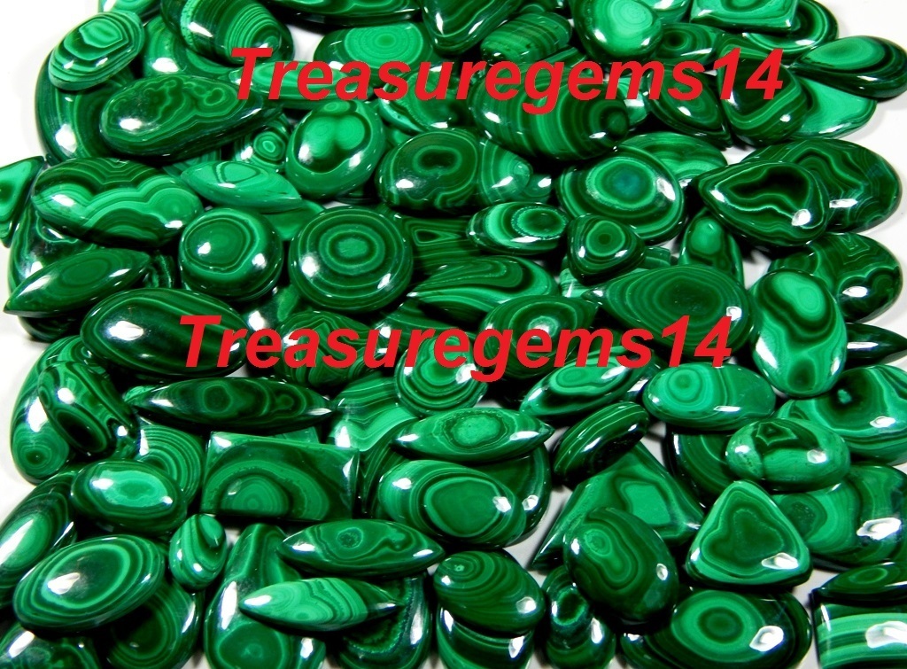 CERTIFIED GREEN MALACHITE 250Crt WHOLESALE LOT NATURAL ANTIQUE CABOCHON GEMSTONE