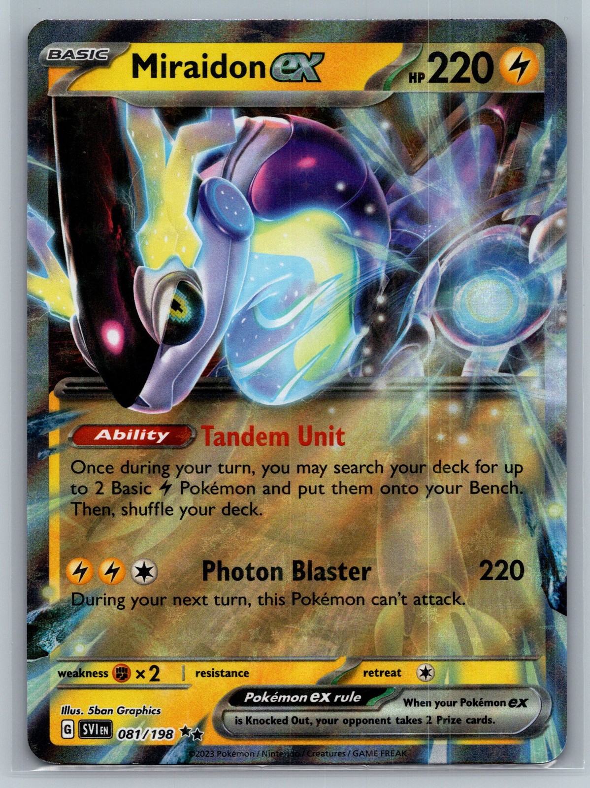 SV01: Scarlet & Violet Base Set #081/198 Miraidon ex