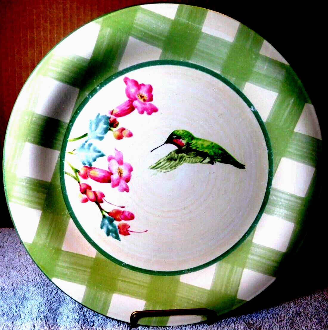 Lenox~2003 Summer Greetings Ruby Throated Humming Bird 1 Dinner Plate 10 3/4