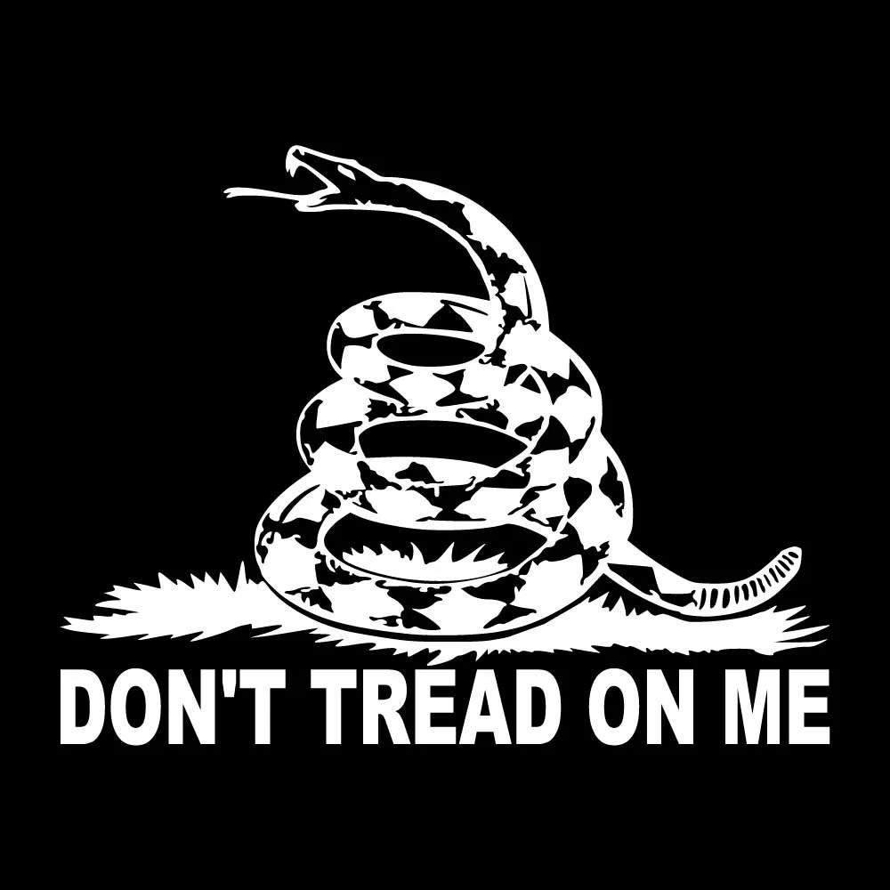 Don't Tread On Me Gadsden Flag 2A Decal Sticker White Die Cut Vinyl