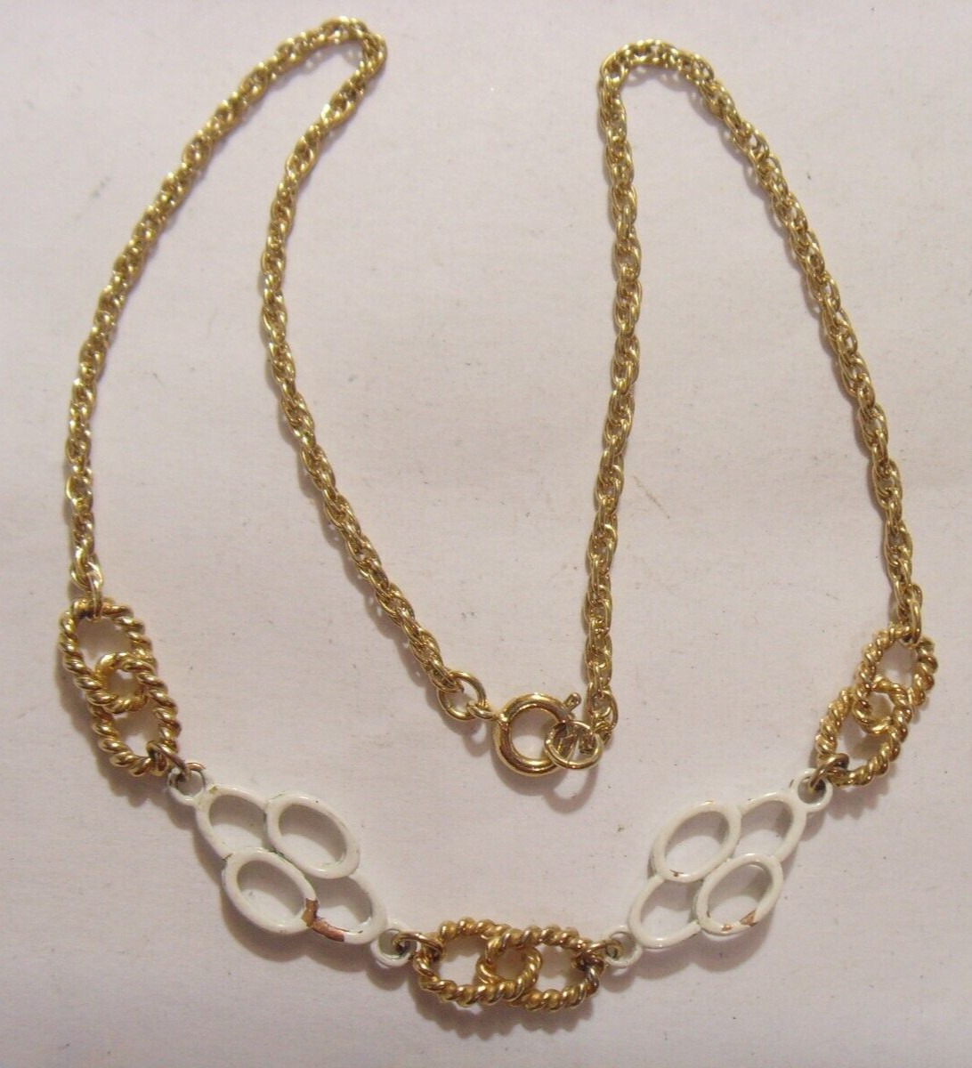 1950s vintage gold tone metal wedding knots dainty necklace jewelry 52535 1950s vintage gold tone metal wedding knots dainty necklace jewelry 52535