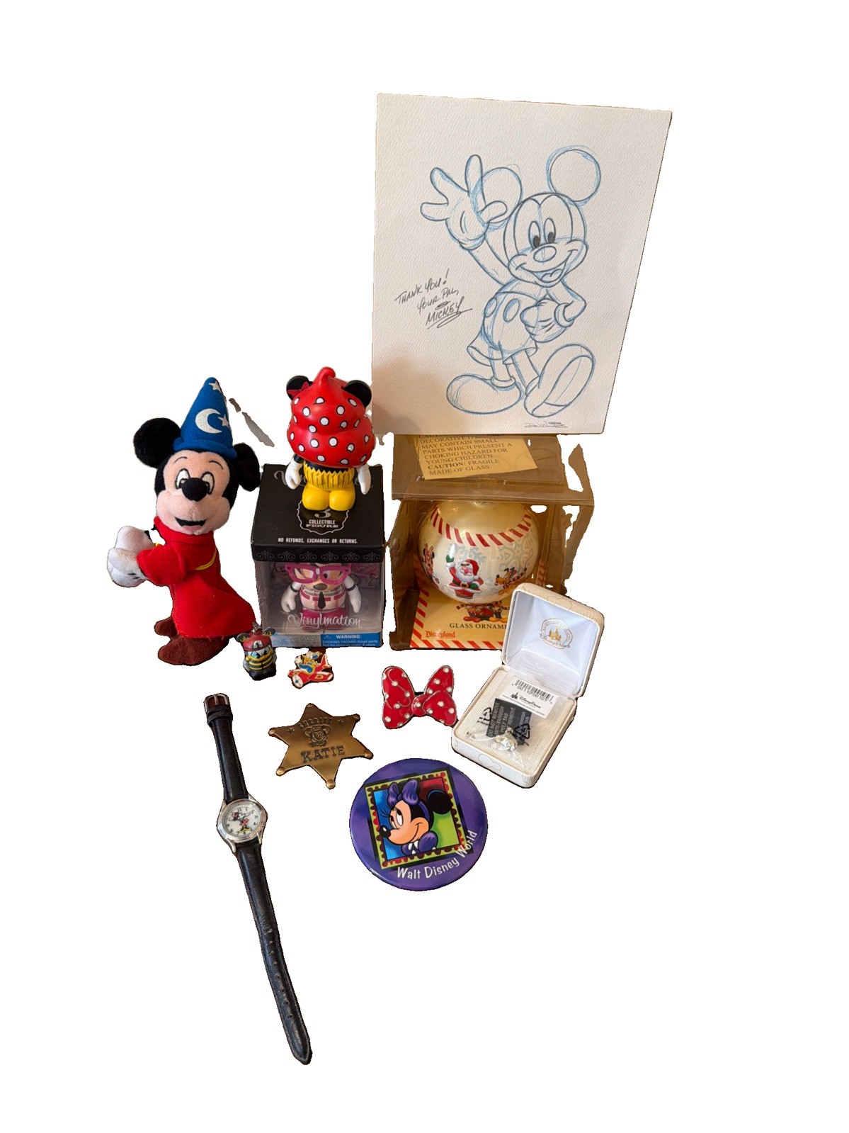 Disney Parks Collector Lot Chamilia Sterling Charm Vinylmation Ornament Pins