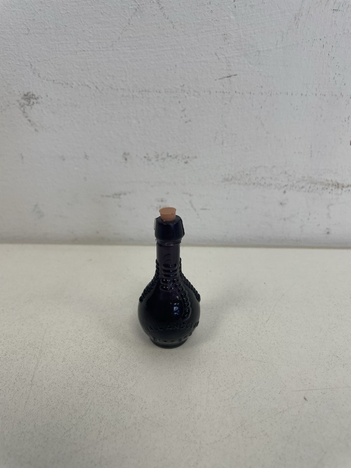 Vintage Ball and Claw Bitters Miniature Glass Bottle (empty)