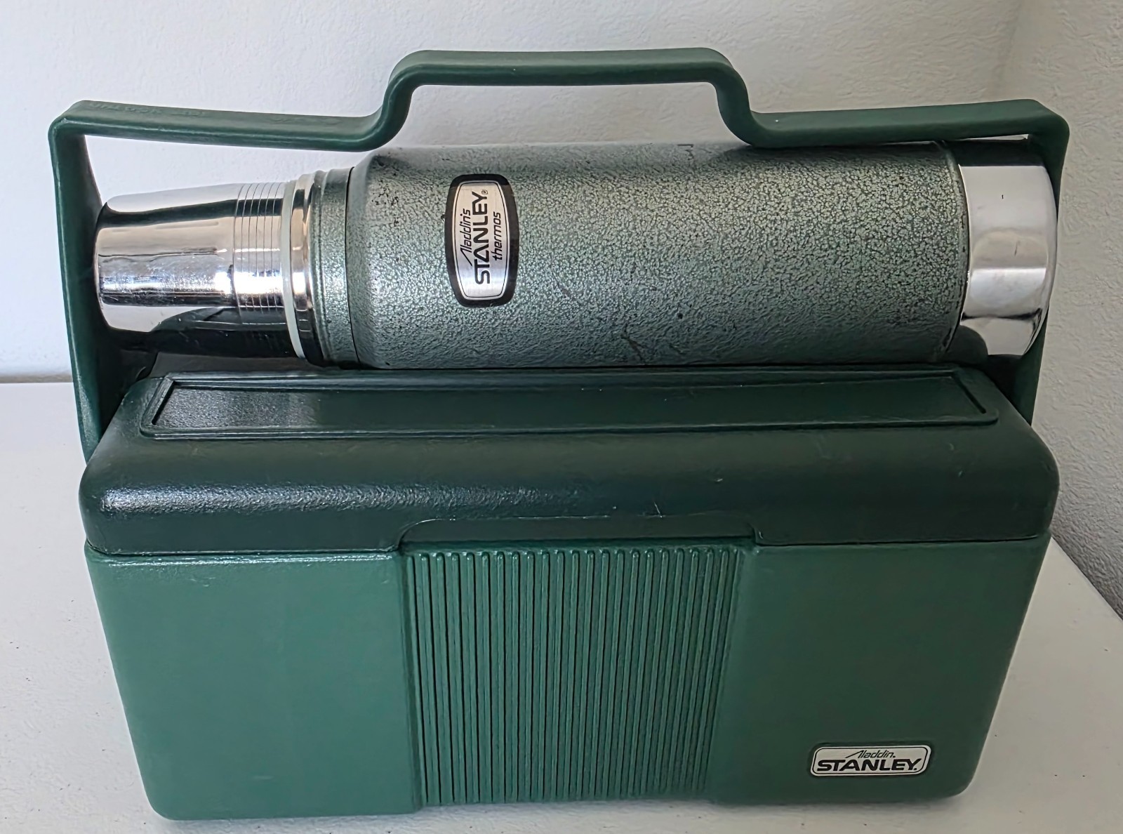 Stanley Aladdin Vintage Classic Green Lunch Box Cooler and 32 oz Thermos Bottle
