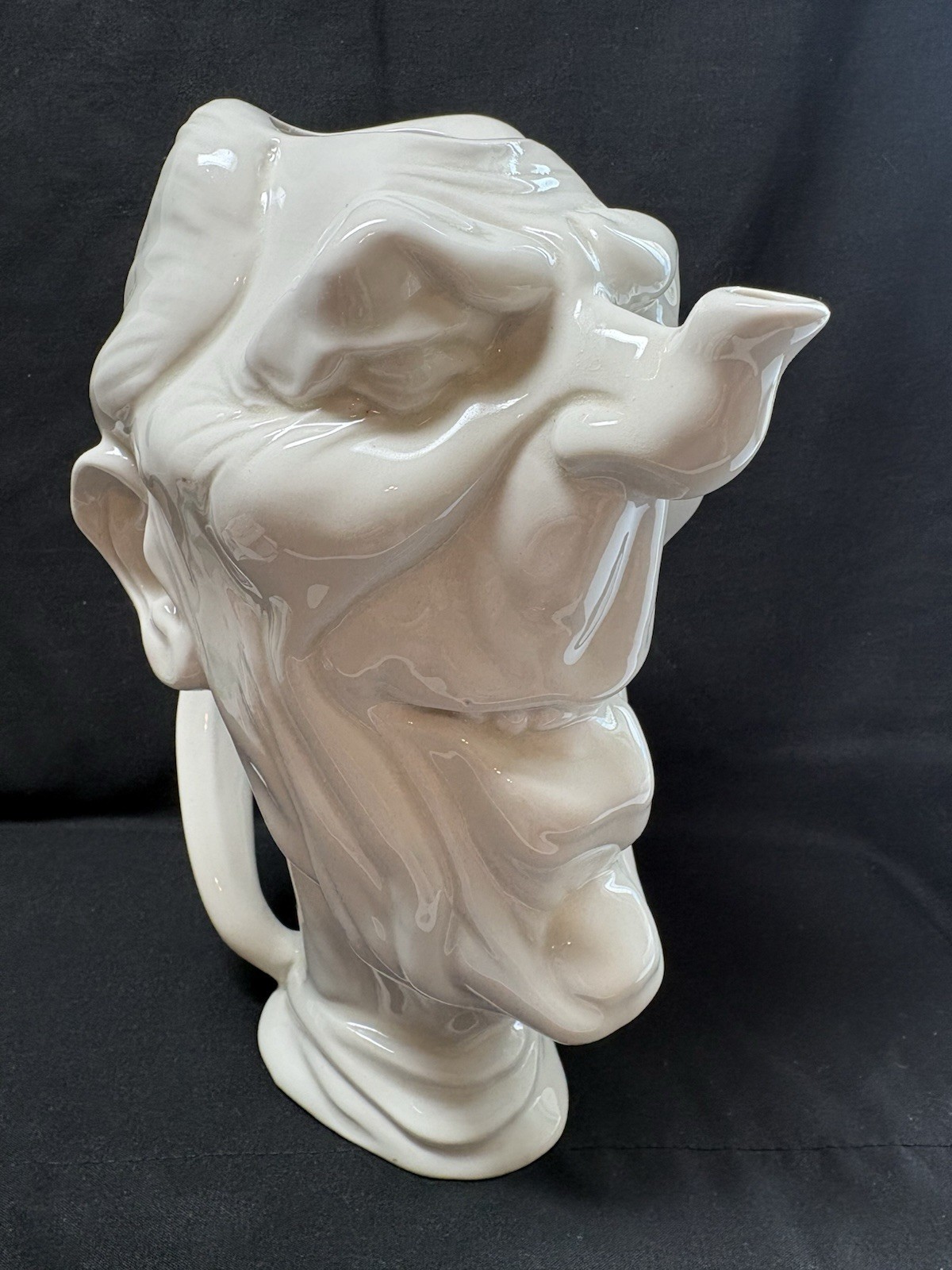 President Ronald Reagan Head Hall Teapot Pitcher White Nose Spout Handle 9” Tall