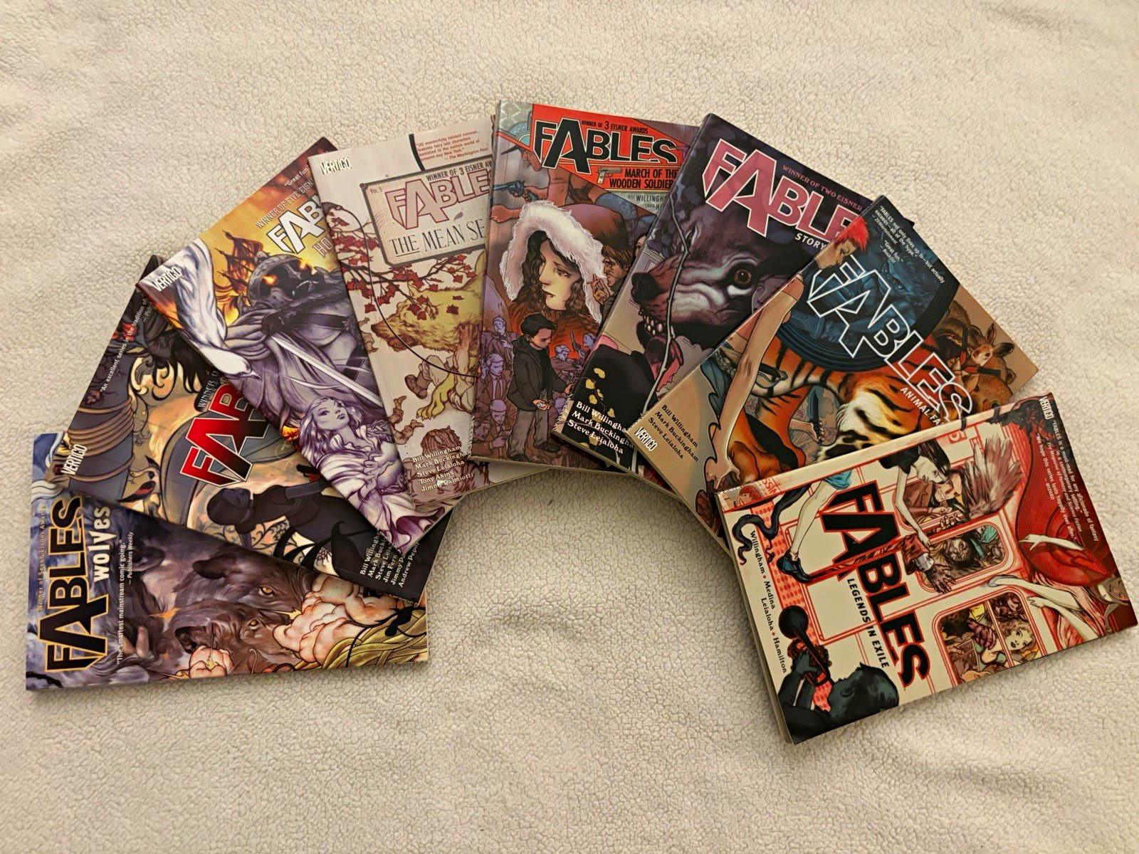 Vertigo Fables Graphic Novel TPB Lot Vol 1-8 Bill Willingham Mark Buckingham