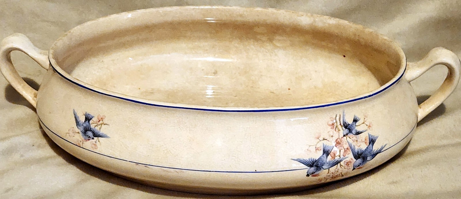 Antique CC Thompson Bluebird China Glenwood Vegetable Tureen Bowl BASE ONLY