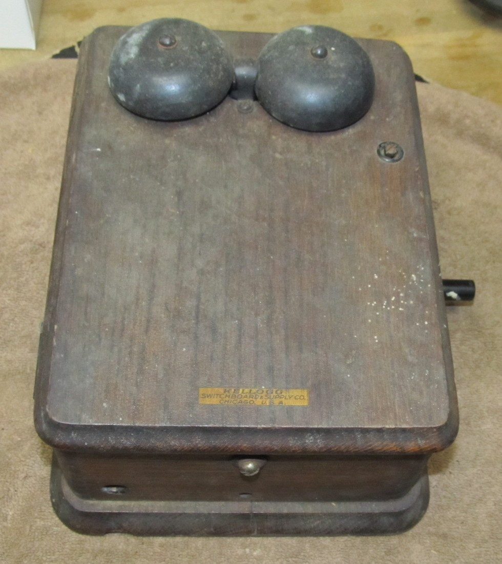 Antique Kellogg Oak Ringer Box