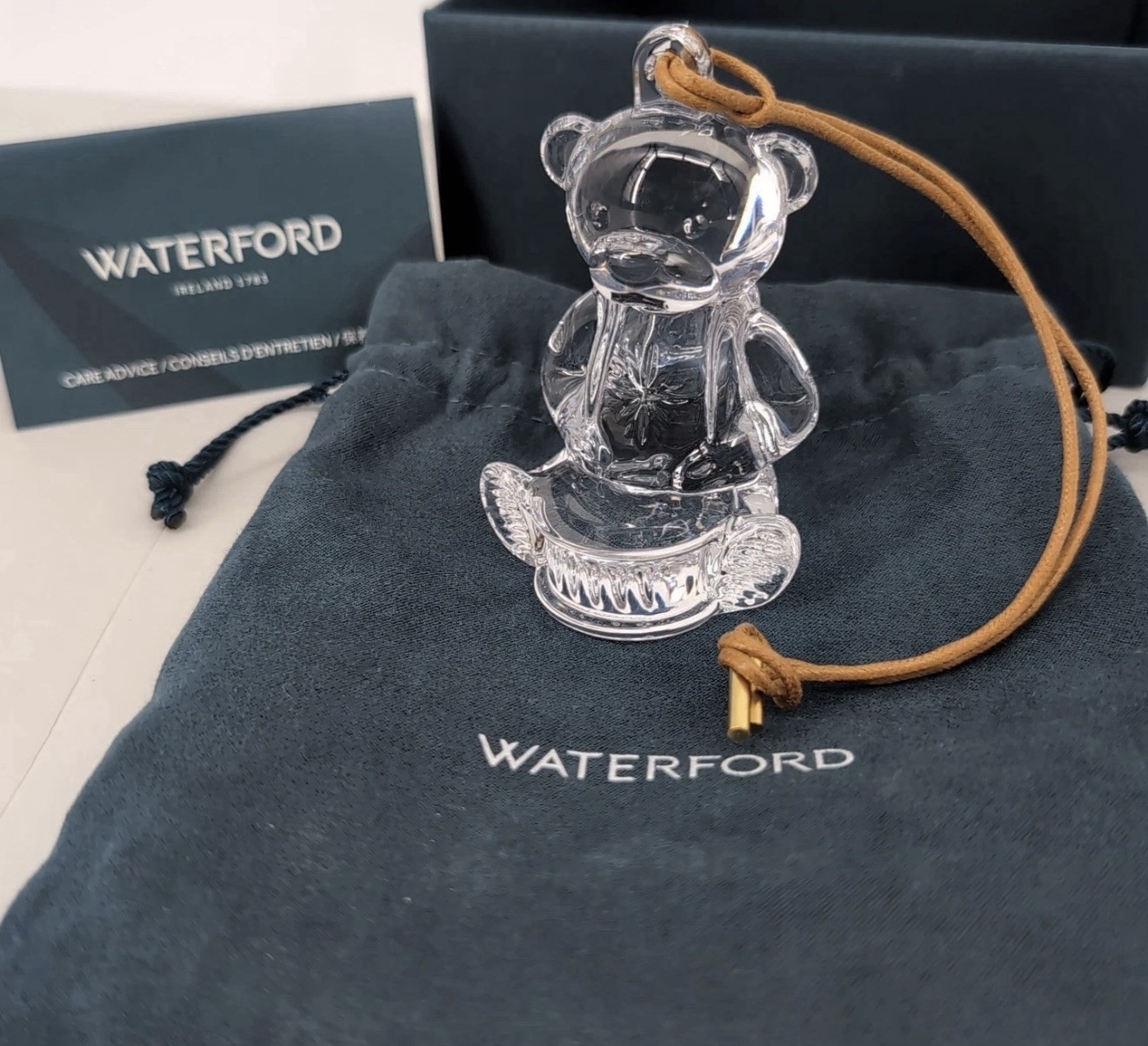 Waterford 2024 Annual Baby\'s 1st Christmas Teddy Bear Ornament # 1071520 W/ Box Waterford 2024 Annual Baby\'s 1st Christmas Teddy Bear Ornament # 1071520 W/ Box