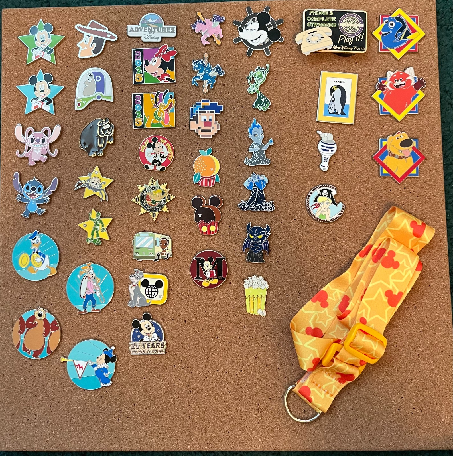 Disney Pins Lot of 40 (Authentic): including a Disney Lanyard. Disney Pins Lot of 40 (Authentic): including a Disney Lanyard.