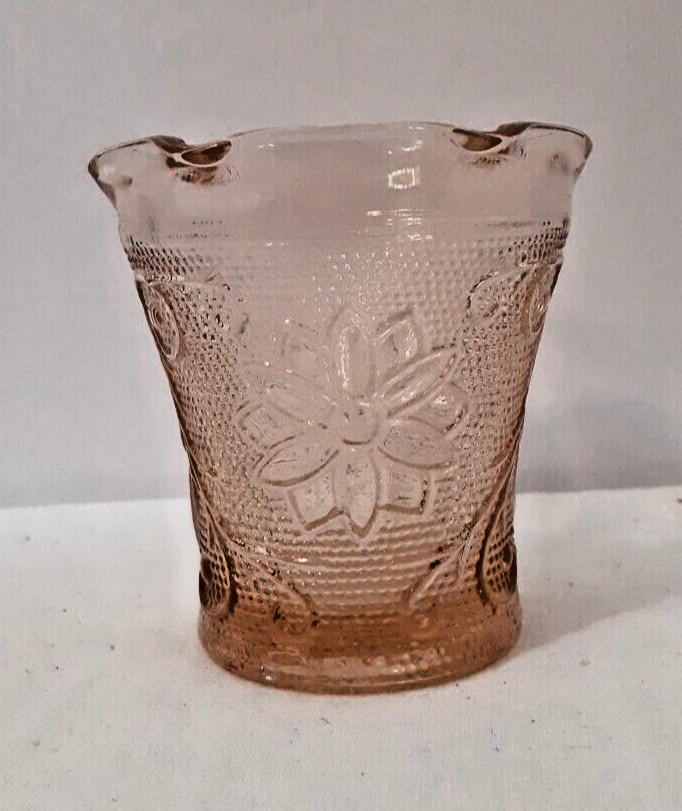 Tiara Pink Peach Votive Tealight Candle Holder 3-1/2