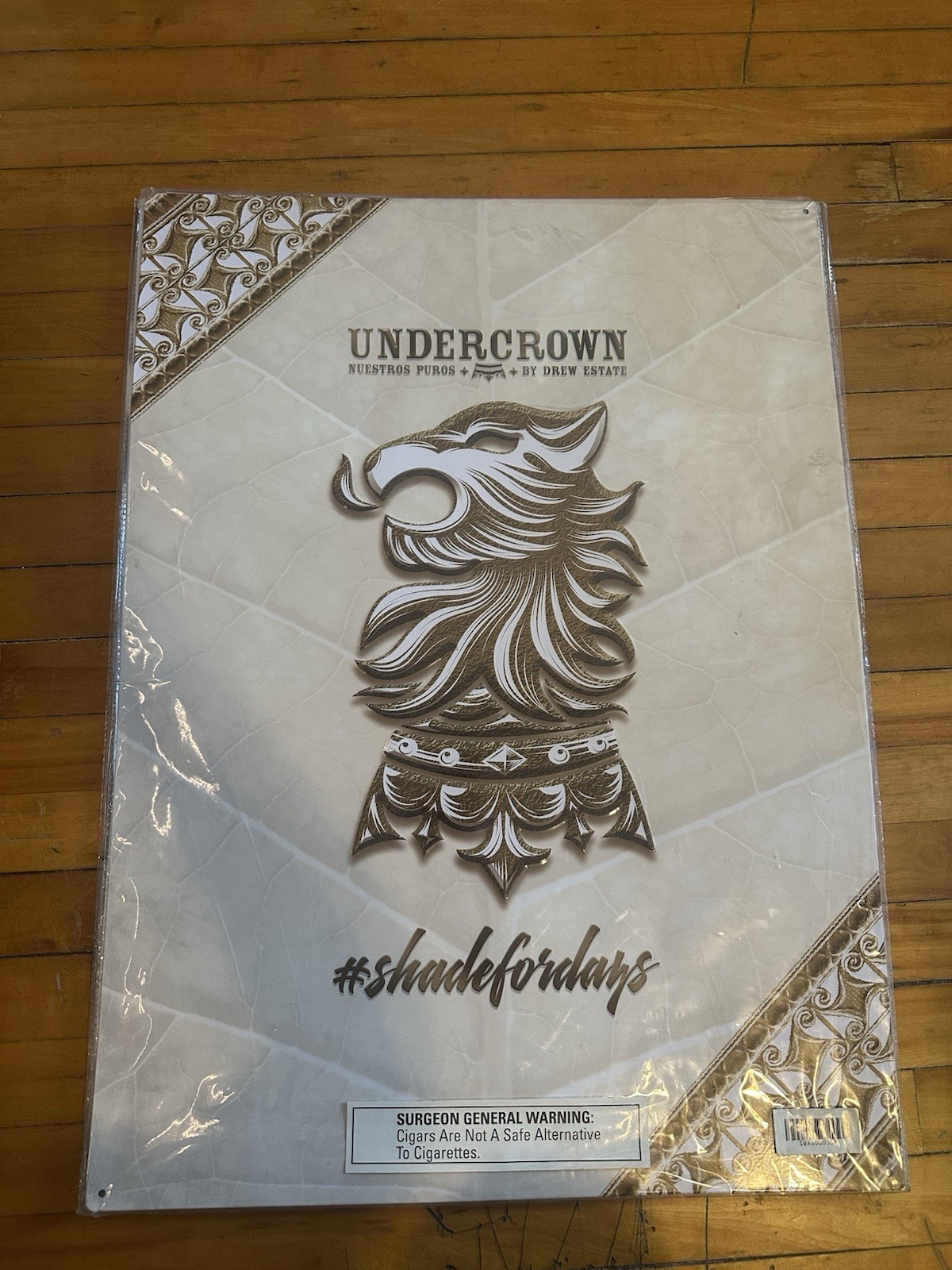 Drew Estate Undercrown Shade Cigars Metal Tin Sign -30” H x 22” W New Rare