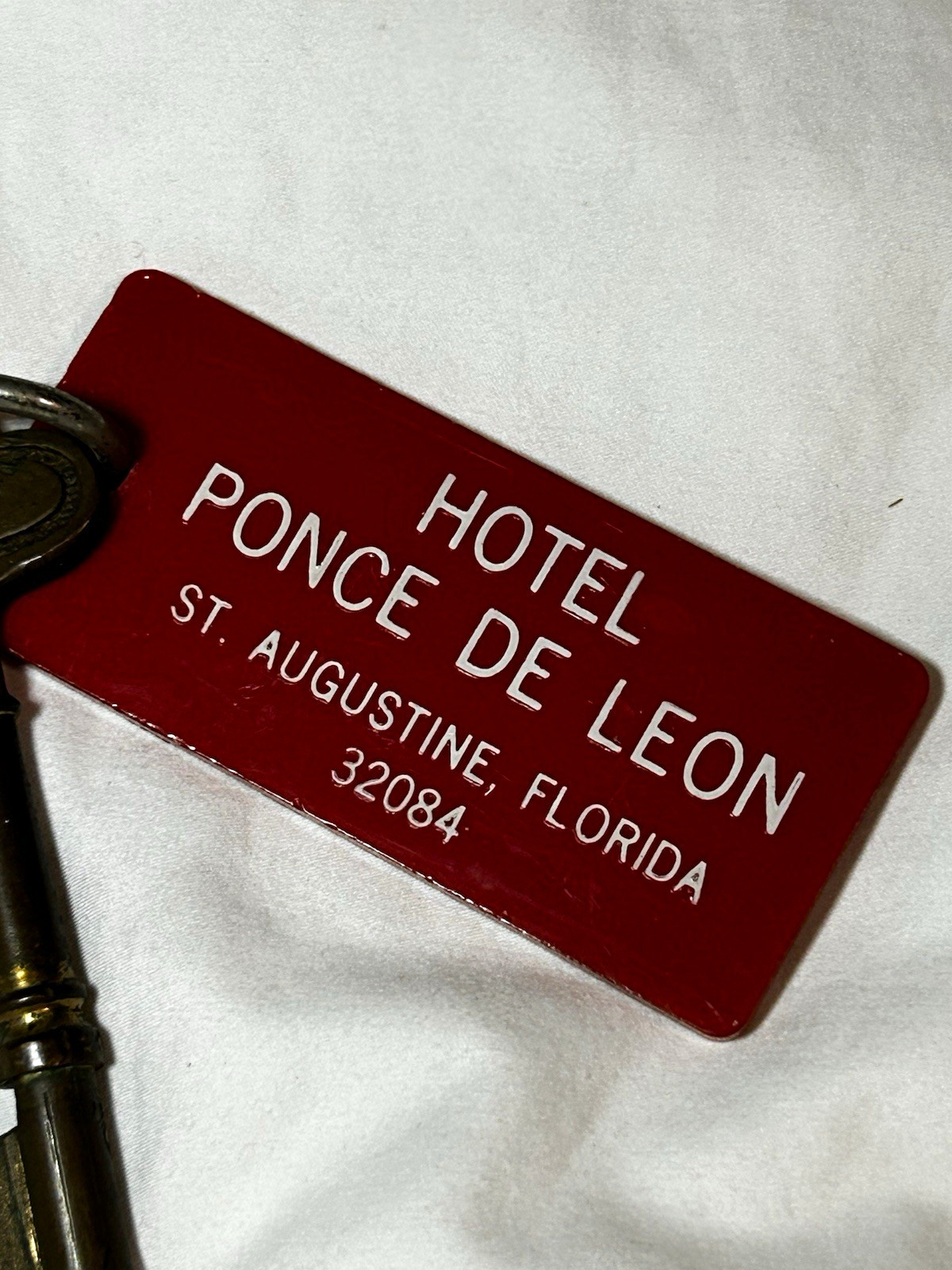 Authentic Vintage Hotel Ponce De Leon St Augustine FL Room 111 Key & Tag 1967