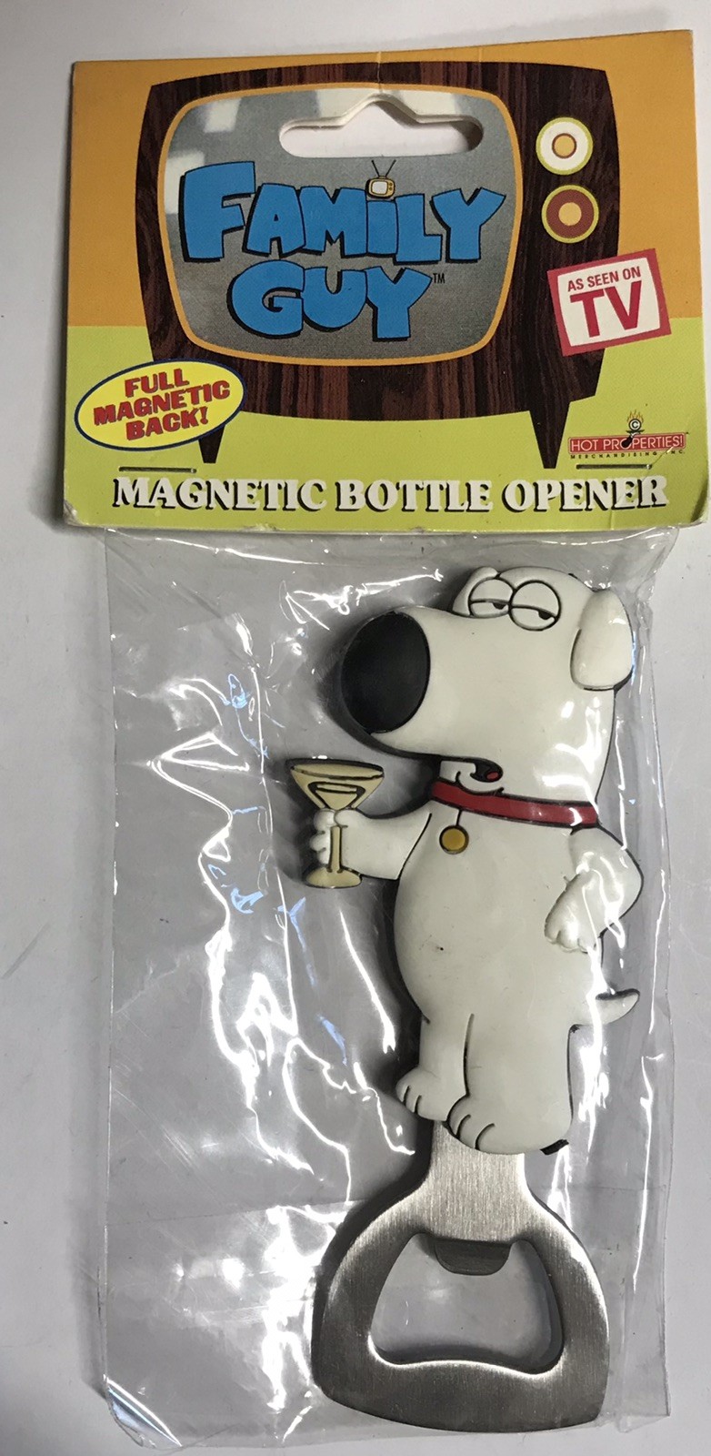 Bottle Opener - Family Guy - Magnetic-Back Brian Griffin PVC Rubber NEW