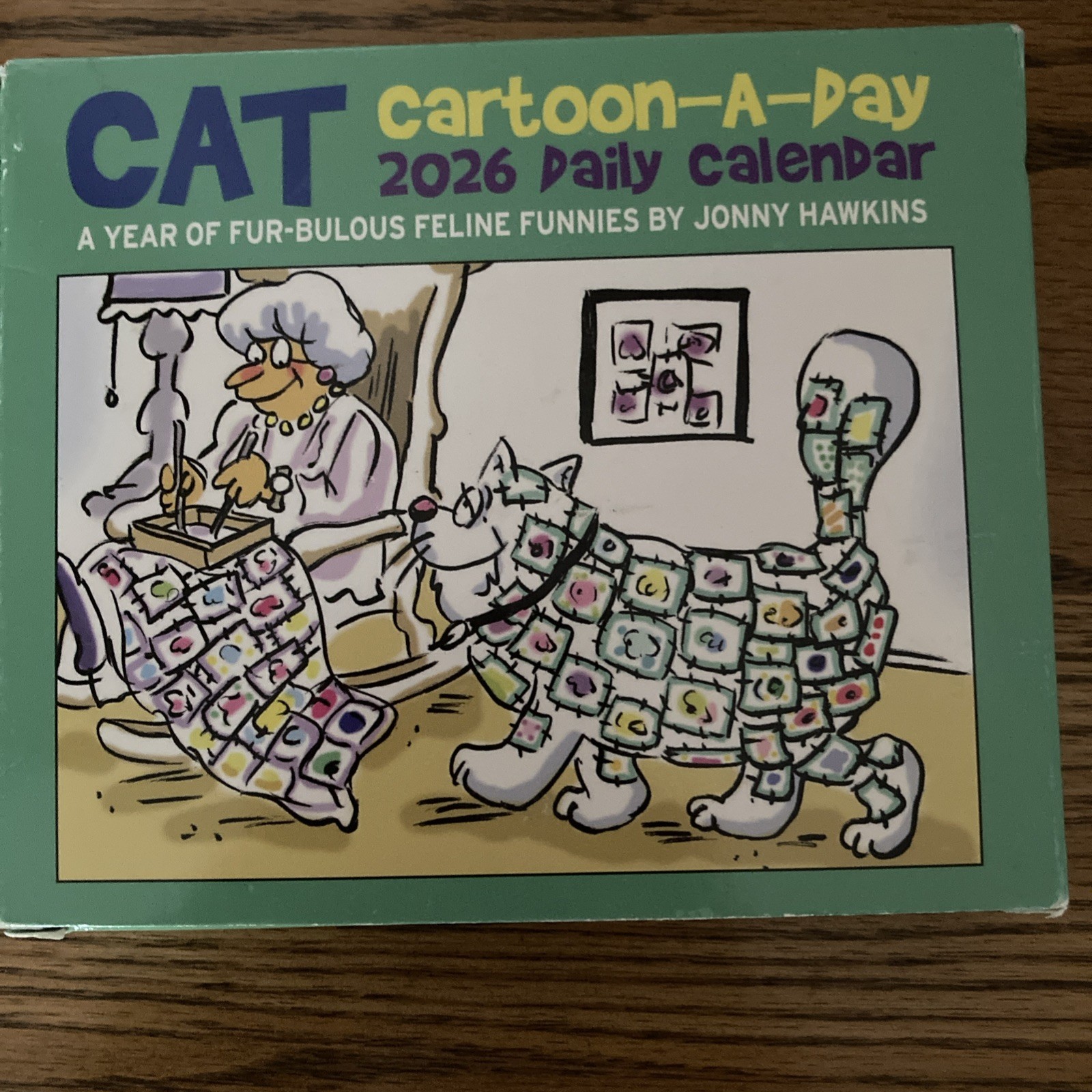 Cat Cartoon-A-Day By Jonny Hawkins 2026 Box Calendar Feline Funnies New In Box