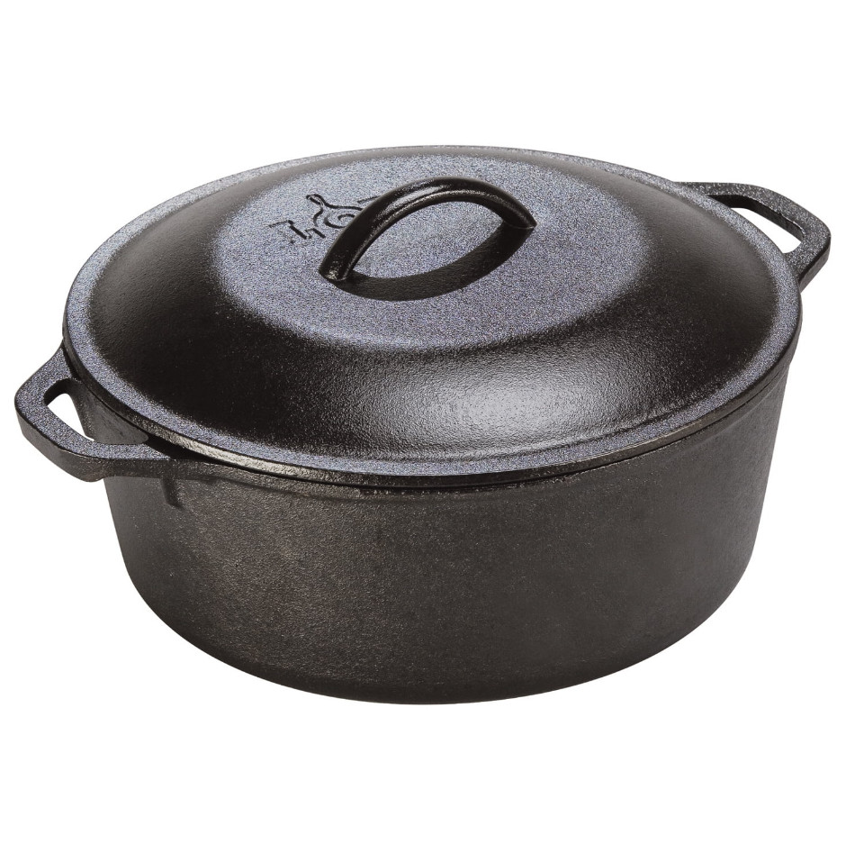 Lodge Cast Iron 5 Quart Seasoned Dutch Oven L8DOL3 Lodge Cast Iron 5 Quart Seasoned Dutch Oven L8DOL3