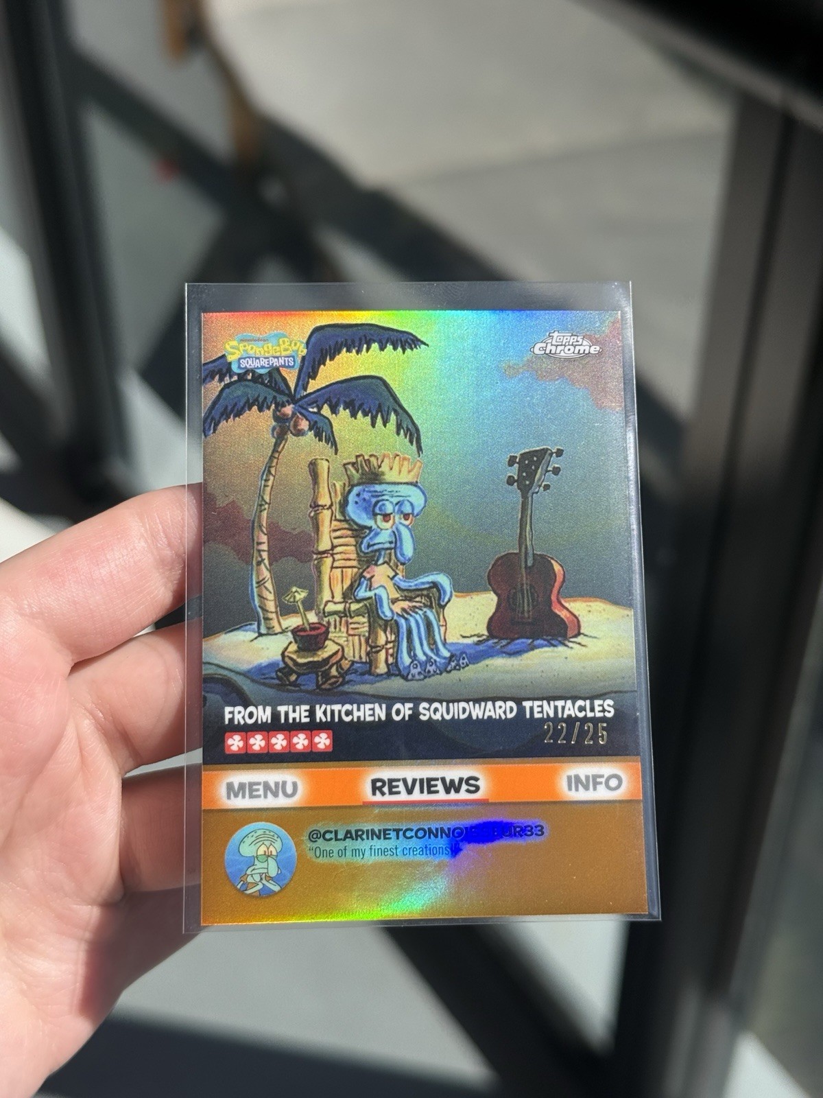2025 Topps Chrome SpongeBob From The Kitchen Of Squidward Tentacles /25 BB-14