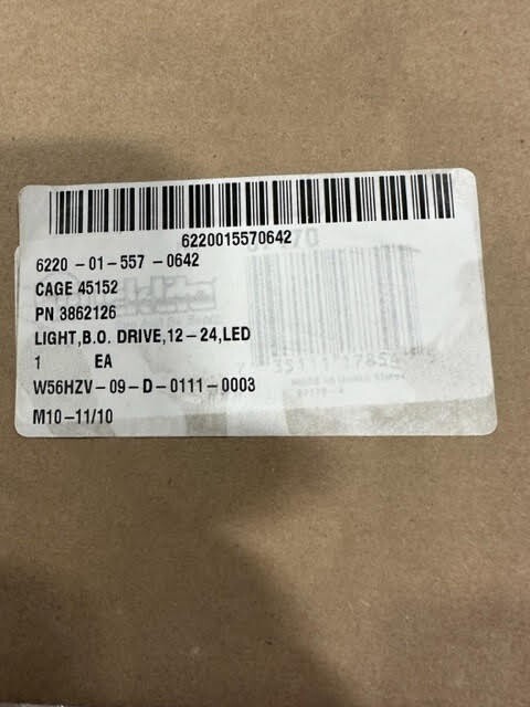New Military Vehicle Blackout light LED Assembly # 3862126 reg stk